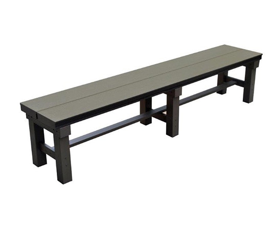 旭興進 雨や水に強い人工木 アルミベンチ T型 アッシュブラウン 180×36cm AKS-25746 1台(ご注文単位1台)【直送品】