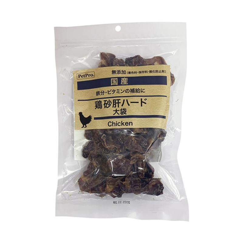 ペットプロジャパン ペットプロ 国産おやつ 無添加 鶏砂肝ハード 155g  1個（ご注文単位1個）【直送品】