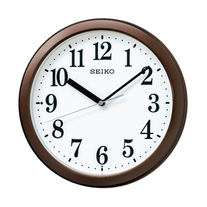 セイコー 電波掛時計 φ280×46mm 茶 KX256B 1個(ご注文単位1個)【直送品】