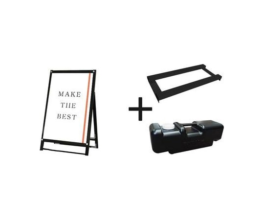 常磐精工 ブラックポスター用スタンド看板 A1ロウ片面ブラック ウエイトアーム・水タンクセット BPSSK-A1LKB-3SET 1個（ご注文単位1個）【直送品】