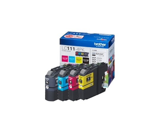 ブラザー インクカートリッジ お徳用4色パック LC111-4PK 1パック(ご注文単位1パック)【直送品】