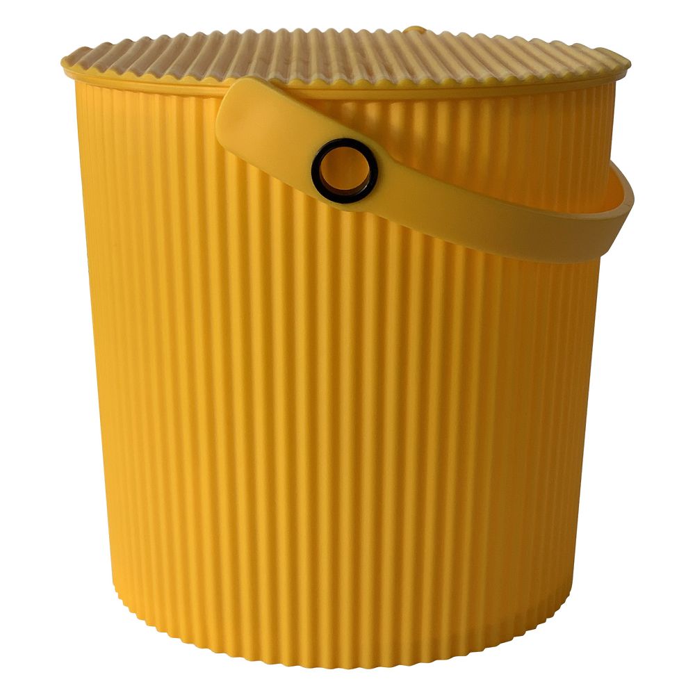 八幡化成 カラーバケット102(フタ付き)イエロー 10L 1ケース(24個入)  1ケース（ご注文単位1ケース）【直送品】