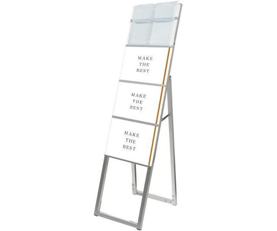 常磐精工 イージーリンクスタンド看板 A4 横3片面パンフレットケース 屋外用 ELSK-A4Y3K-PCG 1個(ご注文単位1個)【直送品】