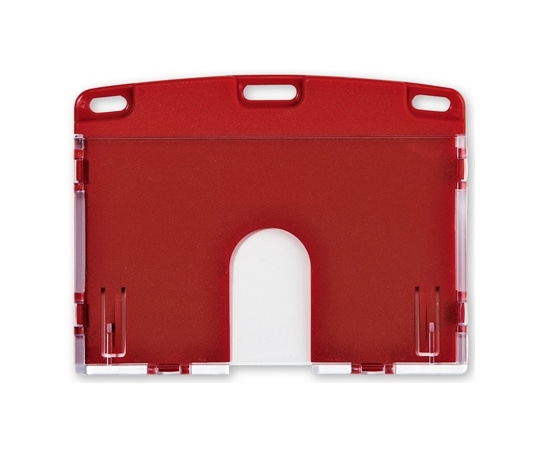 オープン工業 名札用ケース ハードIDカード/ヨコ名刺 10枚 赤 NX-103P-RD 1セット(ご注文単位1セット)【直送品】