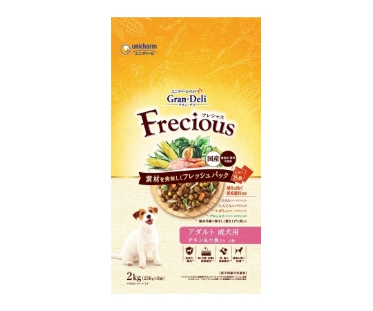 ユニ・チャーム GD Frecious アダルト チキン&小魚 2kg  1個（ご注文単位1個）【直送品】