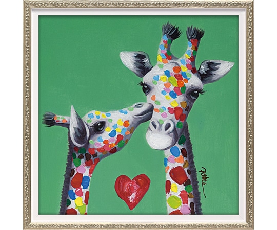 ユーパワー オイル ペイント アート｢キス ジラフ(Sサイズ)｣ OP-07079 1個（ご注文単位1個）【直送品】