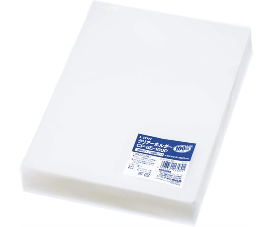 ライオン事務器 クリアーホルダー 透明 1パック(100冊入) CF-6E-100P 1パック(ご注文単位1パック)【直送品】