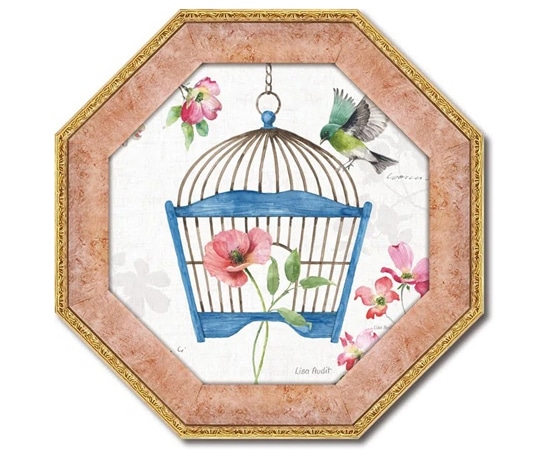 ユーパワー 八角 ミニゲル アートフレーム リサ オーディット｢ドッグウッド ガーデン8｣ LA-02556 1個（ご注文単位1個）【直送品】