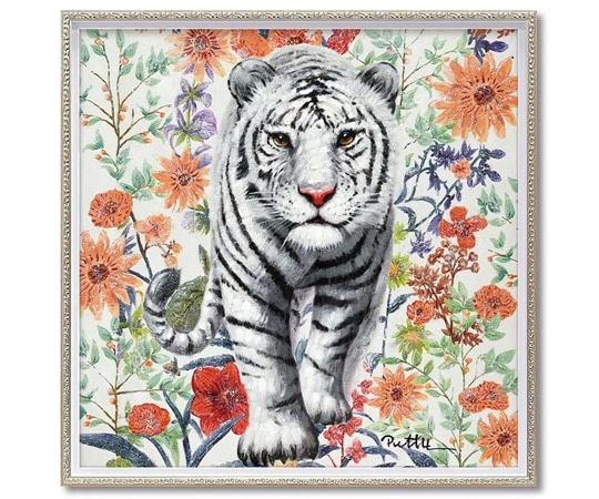 ユーパワー オイル ペイント アート｢ジャングルの花園(Mサイズ)｣ OP-18045 1個（ご注文単位1個）【直送品】