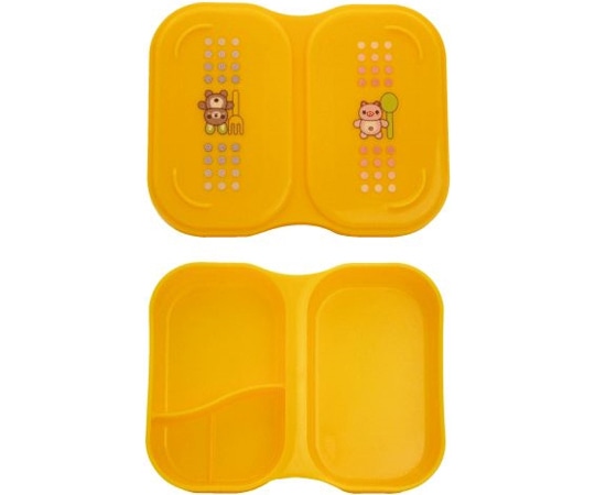 Daiwa ツイン幼稚園弁当容器 本体 蓋セット イエロー SY-5 1個(ご注文単位1個)【直送品】