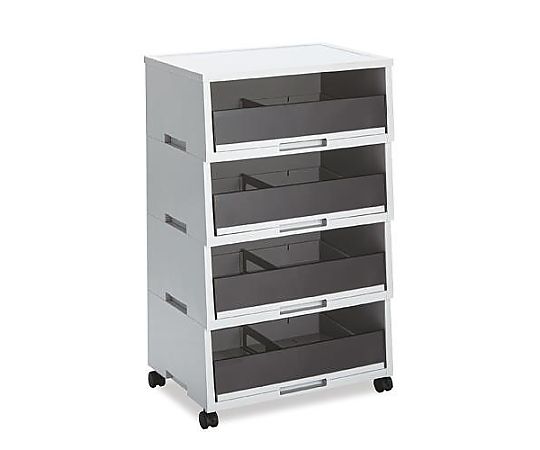 テラモト 562x383x914mm 紙分別回収ボックス(4段) EA995C-72 1個(ご注文単位1個)【直送品】