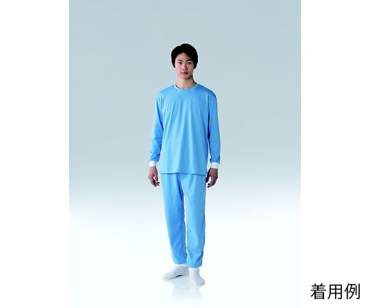 東洋リントフリー 汗じみが目立ちにくいインナー上着 青 L FM2902-02 L 1枚 (ご注文単位1枚)【直送品】