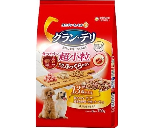 ユニ・チャーム グラン・デリ ふっくら仕立て 食べやすい超小粒 13歳以上用 700g  1個（ご注文単位1個）【直送品】