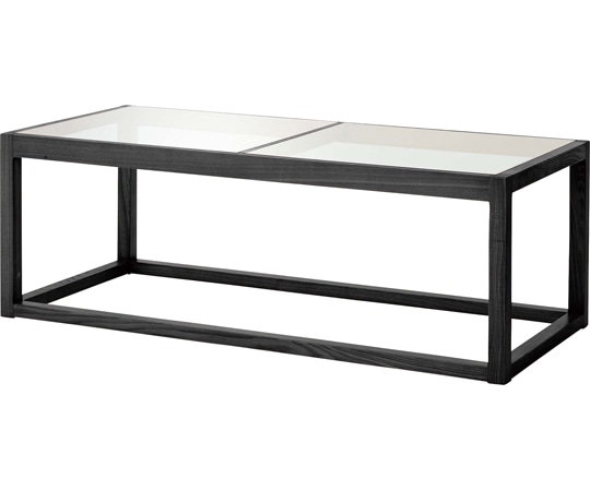 東谷 ガラステーブル ブラック RTO-111BK 1個（ご注文単位1個）【直送品】