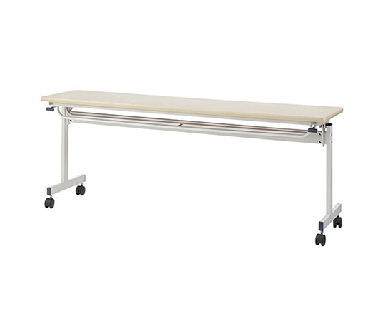 山善(YAMAZEN) 折りたたみ会議テーブル(キャスター付) 180cm ホワイト木目 YM-1845(WW/IV) 1台(ご注文単位1台)【直送品】