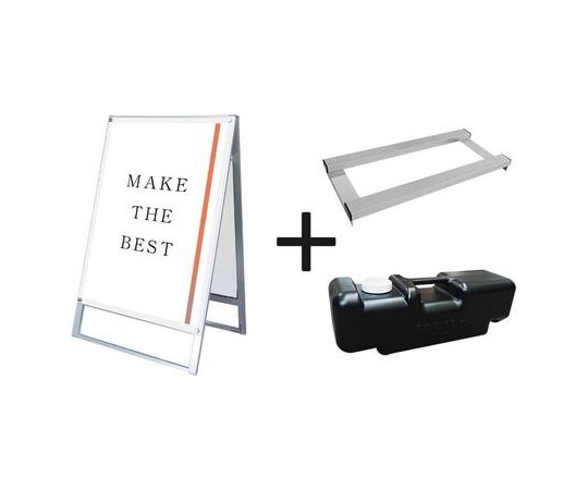 常磐精工 ポスター用スタンド看板 B1両面ホワイト ウエイトアーム・水タンクセット PSSK-B1RW-3SET 1個(ご注文単位1個)【直送品】