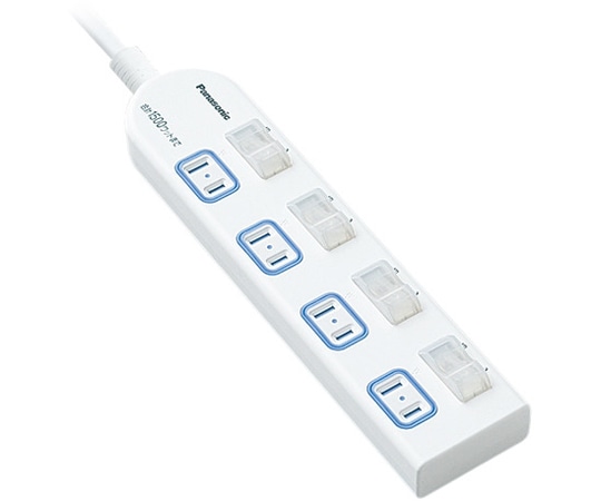 パナソニック ザ・タップX 4コ口 2m 個別防水スイッチ WHA25244WP 1個(ご注文単位1個)【直送品】