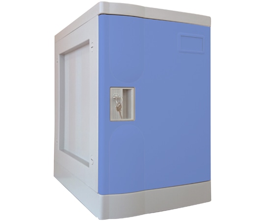 宮成製作所 プラボックス Mサイズ シリンダー錠 ブルー ベース付 PB-CMB1 1台(ご注文単位1台)【直送品】