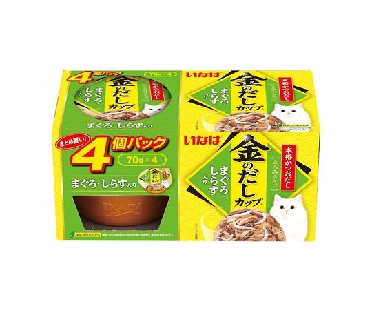 いなばペットフード 金のだしカップ まぐろ・しらす入り 4個パック 4IMC-134 1箱（ご注文単位1箱）【直送品】
