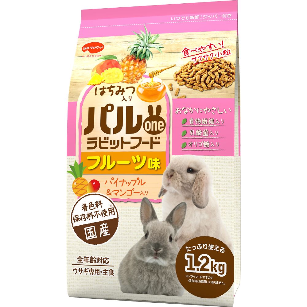 日本ペットフード パルワンラビットフード フルーツ味 1.2kg  1袋（ご注文単位1袋）【直送品】