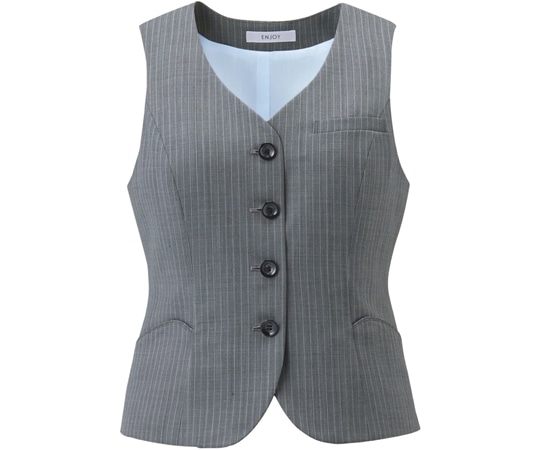 カーシーカシマ ENJOY ベスト HIGH STRETCH WOOL グレー 19号 EAV712 1枚（ご注文単位1枚）【直送品】