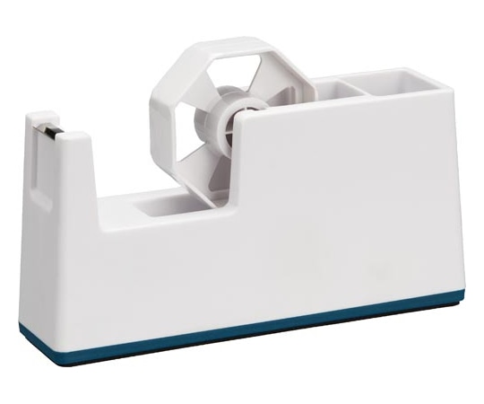 カウネット ペンホルダー付きスリムテープカッター ホワイト 4858-7808 1個(ご注文単位1個)【直送品】