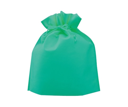 三和 不織布巾着 (大)グリーン 1ケース(1000枚入) SW2528-21 1ケース（ご注文単位1ケース）【直送品】