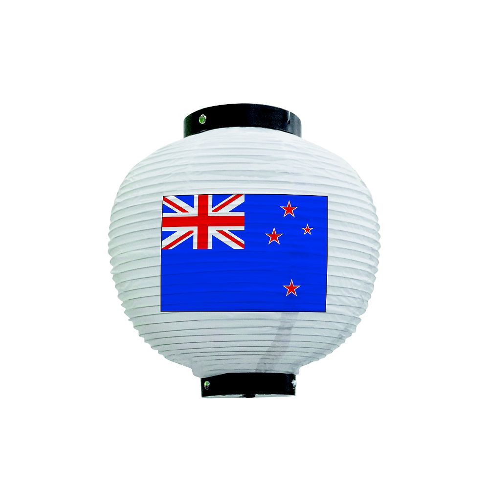 のぼり屋工房 フルカラー提灯 ニュージーランド 八寸丸 白 54436 1枚（ご注文単位1枚）【直送品】