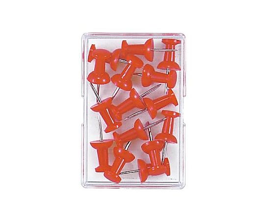 エスコ [赤] カラーピン(15本) EA762FC-5 1個(ご注文単位1個)【直送品】