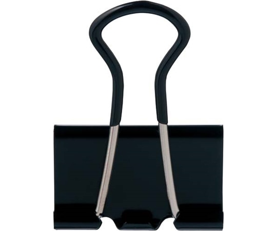 カウネット 手が痛くなりにくいダブルクリップ 黒 中 10個入 4353-5095 1箱(ご注文単位1箱)【直送品】