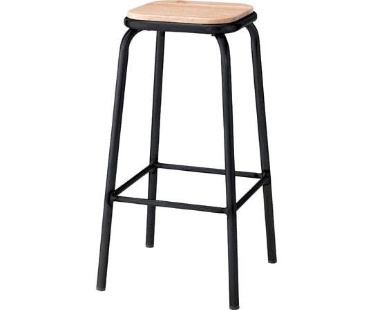 東谷 ハイスツール ブラック PC-67BK 1個（ご注文単位1個）【直送品】