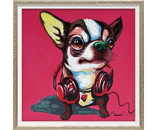 ユーパワー オイル ペイント アート｢マゼンタ チワワ(Sサイズ)｣ OP-07085 1個（ご注文単位1個）【直送品】