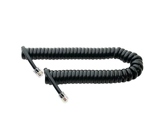 エスコ 受話器用カールコード(クロス結線/黒) EA764CC-2 1個(ご注文単位1個)【直送品】
