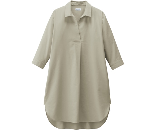 ボンマックス シャツワンピース FM8002L スモーキーグリーン 15号  1枚（ご注文単位1枚）【直送品】