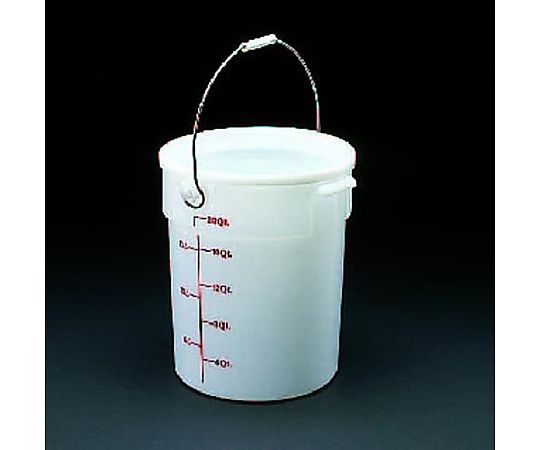 エスコ 20L 目盛付ポリバケツ EA991PC-20 1個(ご注文単位1個)【直送品】