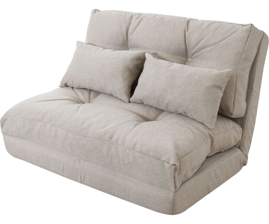 東谷 エリス 3WAYソファベッド ベージュ LSS-18BE 1個（ご注文単位1個）【直送品】