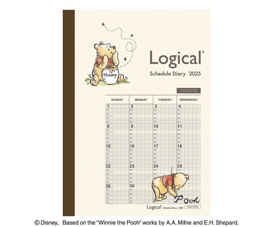ナカバヤシ ロジカル2025月間ノートDB6プー NS-B602-25DA2 1冊(ご注文単位1冊)【直送品】