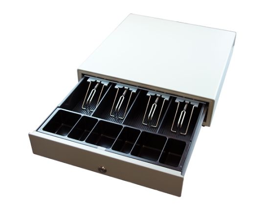 ビジコム キャッシュドロア・中型(モジュラー)4B/6C・白 <ビジコム> BC-423M-W 1個（ご注文単位1個）【直送品】