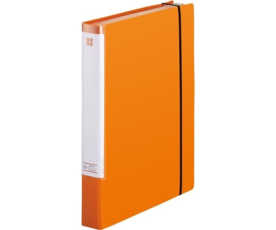 カウネット 取り出しやすいたっぷり収納クリヤーブック 橙 4248-0532 1冊(ご注文単位1冊)【直送品】