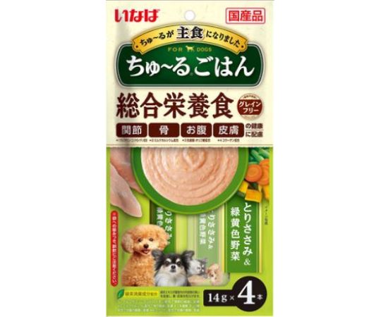いなばペットフード ちゅ~るごはん とりささみ&緑黄色野菜 14g×4本 DS-242 1個（ご注文単位1個）【直送品】