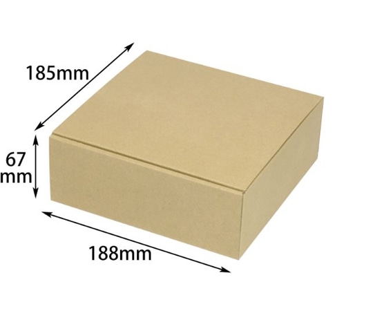 ヤマニパッケージ 贈答箱 お好みBOX3 両面クラフト 正方 100枚 EE-522 1ケース（ご注文単位1ケース）【直送品】