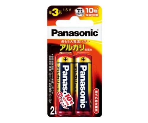 パナソニック アルカリ乾電池 2本入 LR6XJ/2B 1パック(ご注文単位1パック)【直送品】