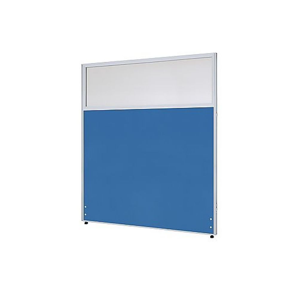 カグクロ クロス上部ポリカローパーテーションブルー H1400×W1200mm PPN1214-BL 1台(ご注文単位1台)【直送品】