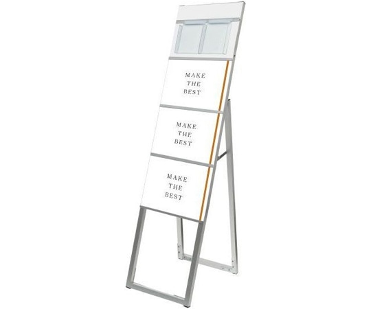 常磐精工 イージーリンクスタンド看板 A4 横3片面パンフレットケース 屋内用 ELSK-A4Y3K-PC 1個（ご注文単位1個）【直送品】