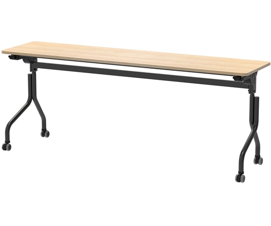 アール・エフ・ヤマカワ パラレル フォールディングテーブル W1800×D450 ナチュラル×ブラック脚 RFPFT-1845NA-BL 1台（ご注文単位1台）【直送品】