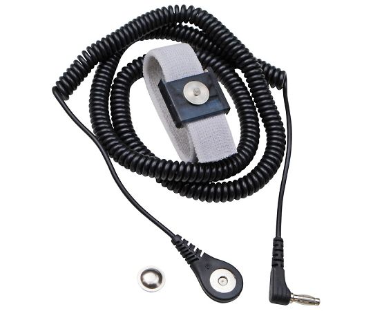 DESCO リストストラップ マグネット嵌合 調節可能 伸縮性 黒 3.6M 09203 1セット (ご注文単位1セット)【直送品】