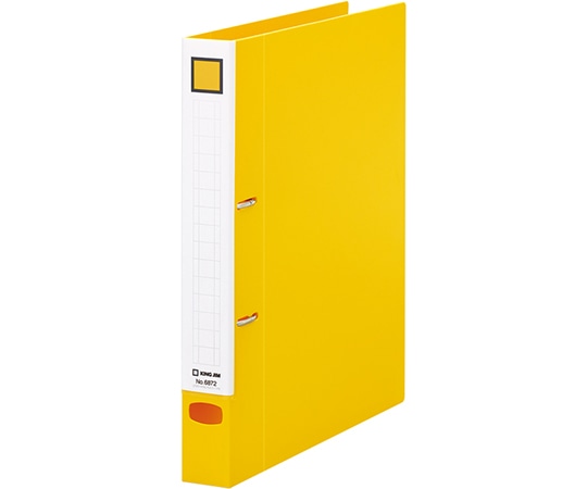 キングジム レバーリングファイル Dタイプ 黄 6872 1冊(ご注文単位1冊)【直送品】