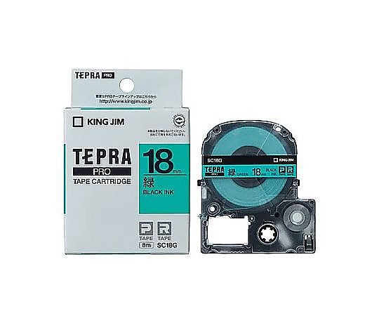 キングジム 18mm テープカセット(緑) EA761DK-182 1個(ご注文単位1個)【直送品】