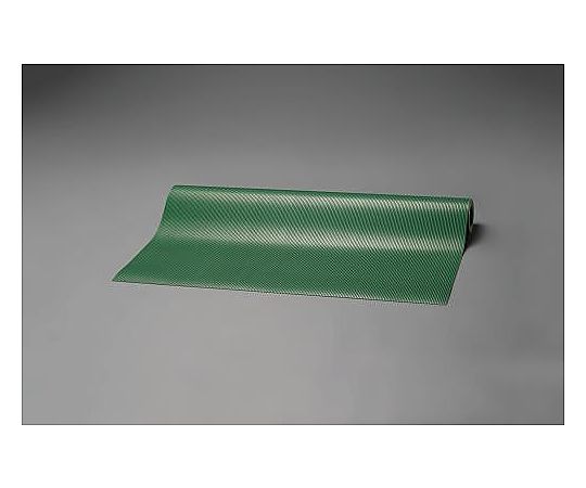 エスコ 1.0x5.0m/3.0mm ゴムマット(筋入・緑) EA997RA-5 1巻(ご注文単位1巻)【直送品】