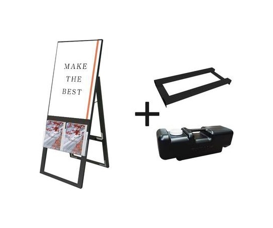 常磐精工 ブラックカタログケーススタンド看板 Uタイプ A2片面 ウエイトアーム・水タンクセット BKCSKU-A2K-3SET 1個（ご注文単位1個）【直送品】